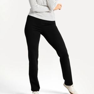 Betabrand XL petite Straight-Leg Classic Dress Pant Yoga Pants Black